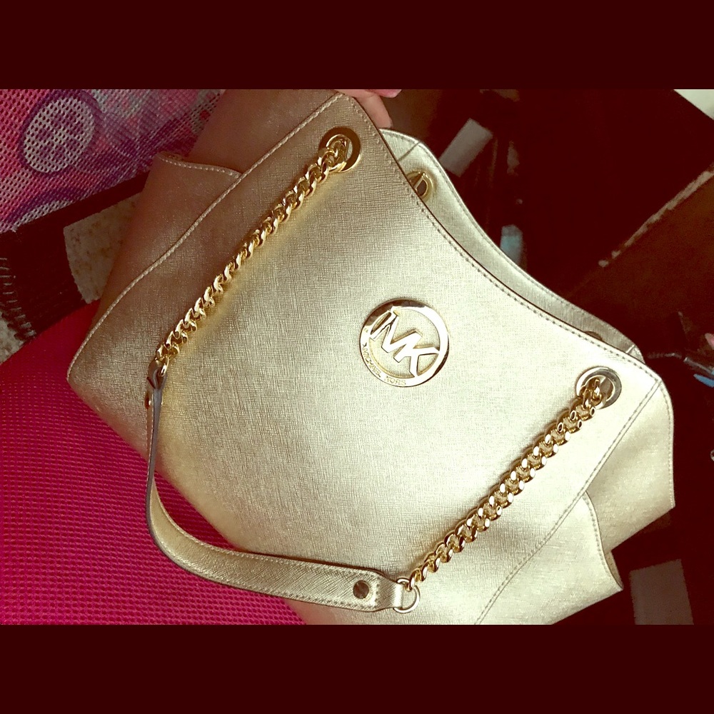 Gold Michael Kors Purse New!